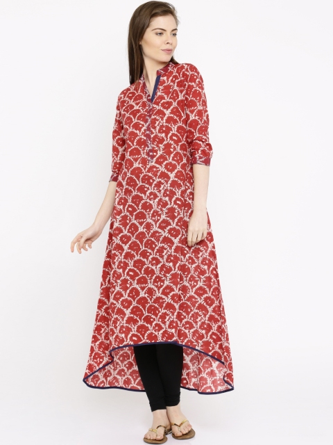 

Anouk Women Maroon Printed A-Line Kurta