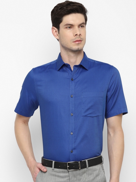 

Turtle Men Blue Opaque Formal Shirt