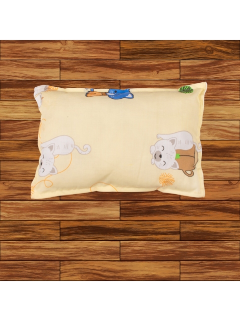 

mittenbooty Yellow & White Printed Rectangular Soft Polyfill Pillow