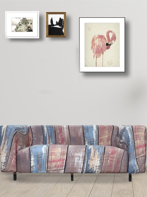 

HOUSE OF QUIRK Red & Blue Printed 2-Seater Sofa Cover