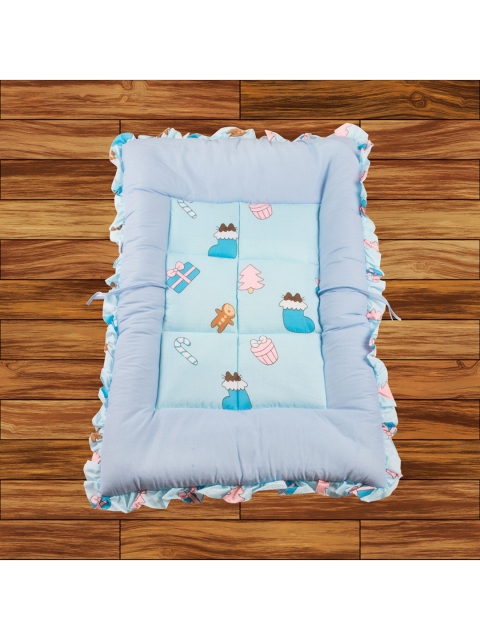 

mittenbooty Blue Printed Bedding With Bolster & 2 Pillows