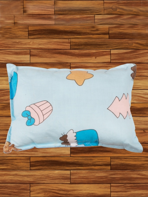 

mittenbooty Infant Kids Blue & Pink Printed Rectangular Pure Cotton Pillow