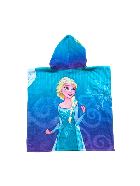 

Disney Kids Blue & Pink Frozen Elsa Printed Cotton 350 GSM Hooded Bath Towel