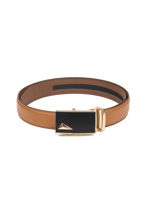 

Calvadoss Men Tan Textured No Holes Belt
