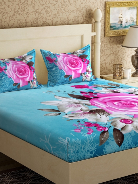 

Varde Multicolour Graphic Printed 140 TC King Bedsheet with 2 Pillow Covers, Multi