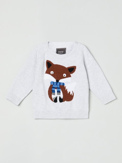 

max Boys Grey Printed Sweatshirt