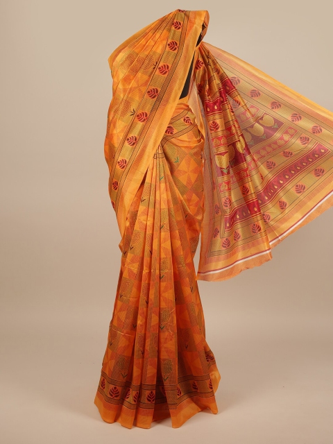 

Pothys Orange & Red Printed Saree
