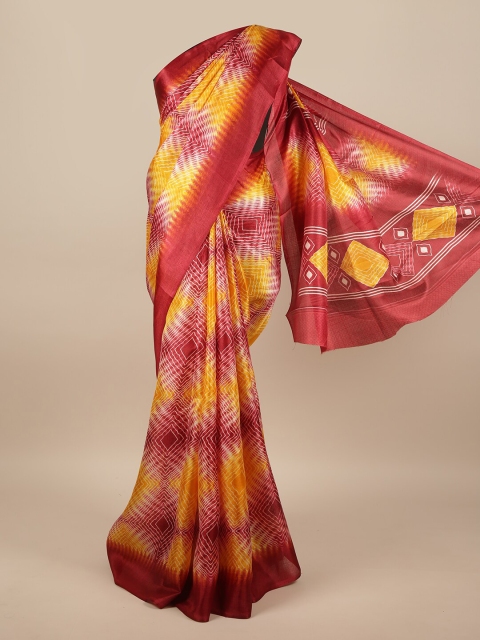 

Pothys Red & Yellow Printed Saree
