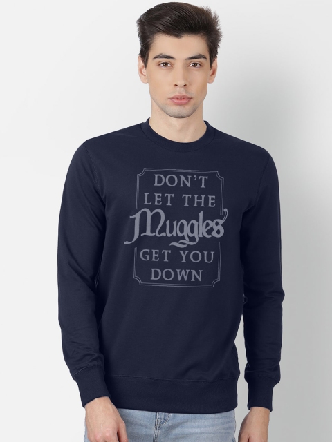 

Free Authority Men Navy Blue Harry Potter Typography Printed Pullover Sweatshirt