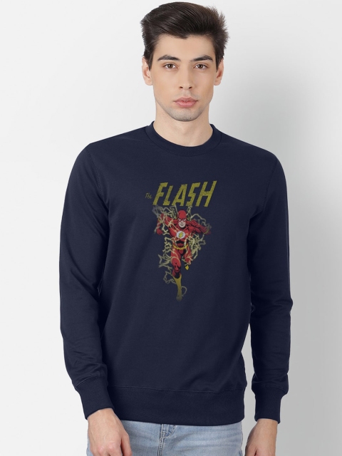 

Free Authority Men Navy Blue Flash Printed Pullover Sweatshirt