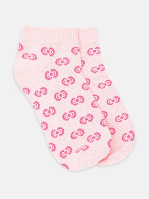 

Honey by Pantaloons Women Pink Patterned Ankle-Length Socks