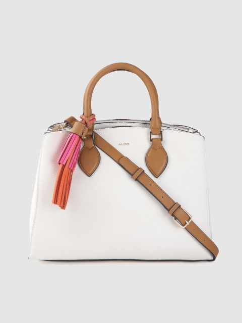 

ALDO White Shoulder Bag with Tassell