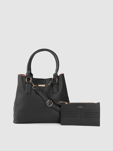 

ALDO Black Shoulder Bag with Pouch