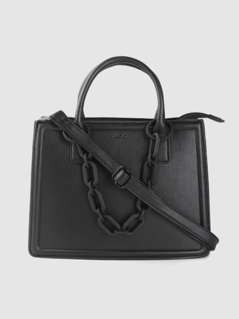

ALDO Black Solid Handheld Bag