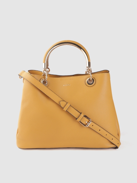 

ALDO Mustard Yellow Structured Handheld Bag