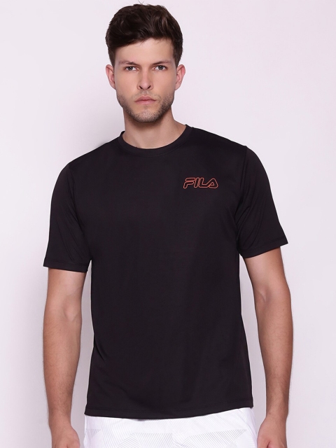 

FILA Men Black & Red Brand Logo T-shirt