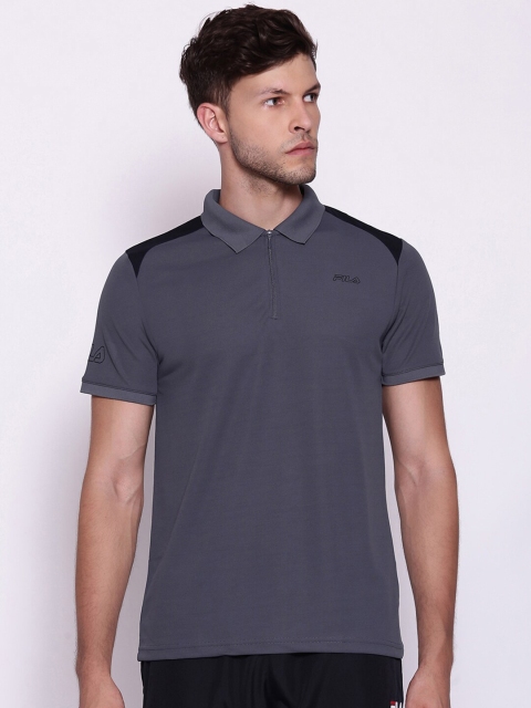

FILA Men Grey Polo Collar T-shirt