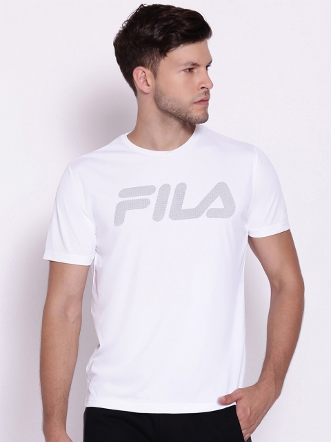

FILA Men White Brand Logo Printed Applique T-shirt