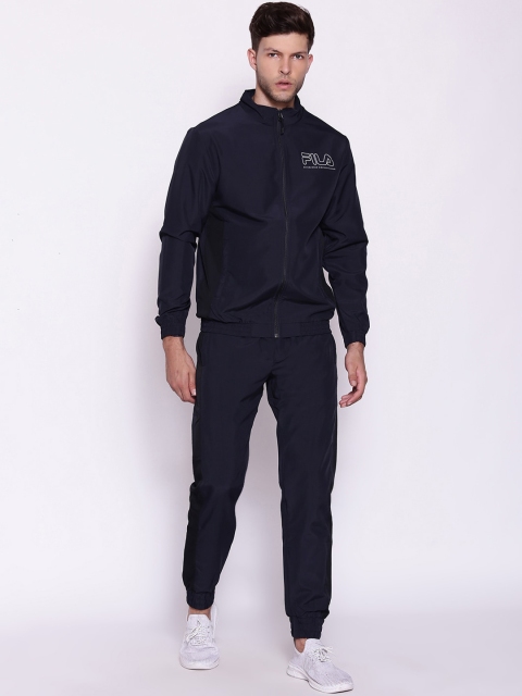 

FILA Men Navy Blue Solid Tracksuit