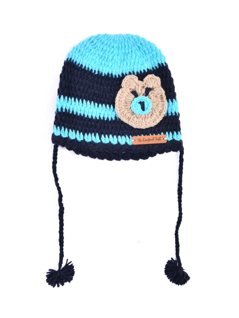 

The Original Knit Infants Kids Blue & Green Self-Design Beanie