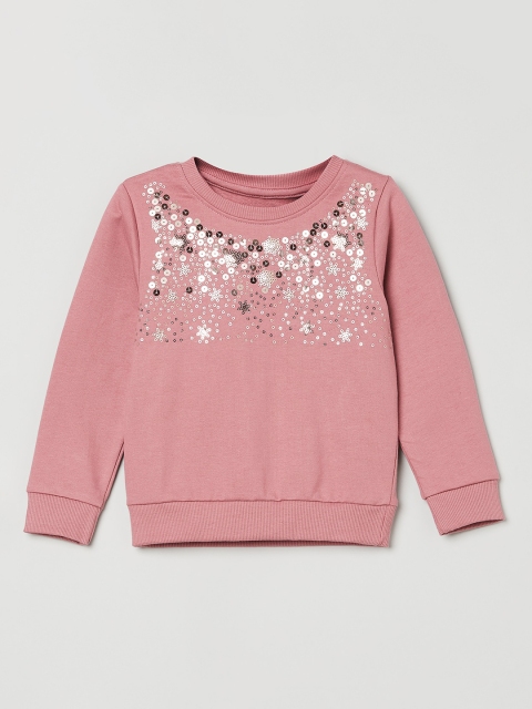 

max Girls Pink Printed Sweatshirt