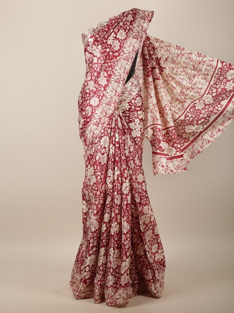 

Pothys Maroon & Beige Floral Saree