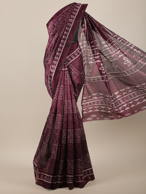 

Pothys Purple & White Saree