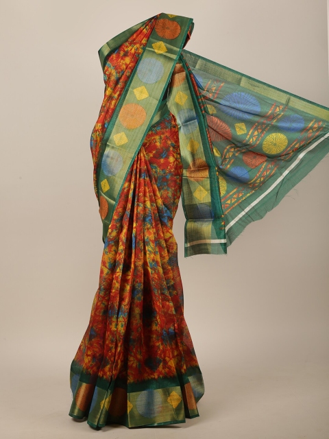 

Pothys Orange & Green Saree