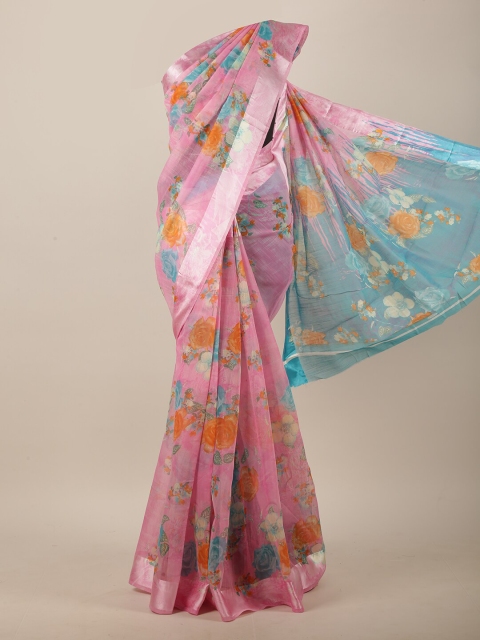 

Pothys Pink & Orange Floral Saree