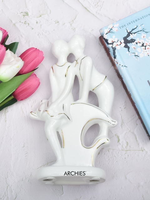 

Archies White Premium Romantic Lovers Statue Showpiece