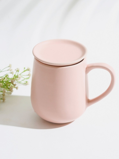 

Fabindia Pink Solid Ceramic Glossy Mug