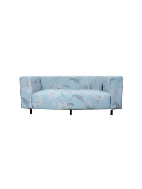 

HOUSE OF QUIRK Blue & Grey Printed Four Seater Stretchable Non-Slip Sofa Slipcover