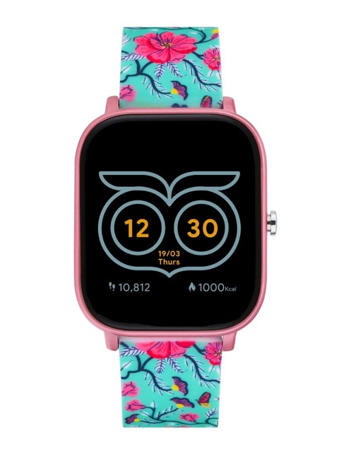 

Chumbak Women Pink Spring Bloom Squad Smart Watch