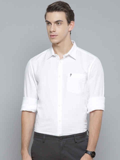 

Indian Terrain Men White Slim Fit Opaque Casual Shirt