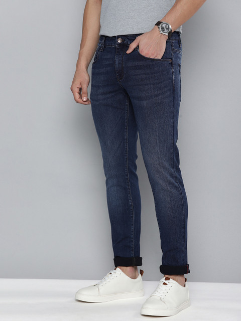 

Indian Terrain Men Blue Kruger Skinny Fit Light Fade Stretchable Jeans