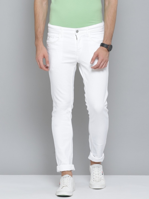 

Indian Terrain Men White Solid Slim Fit Stretchable Jeans