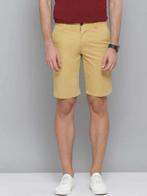 

Indian Terrain Men Khaki Pure Cotton Solid Chino Shorts