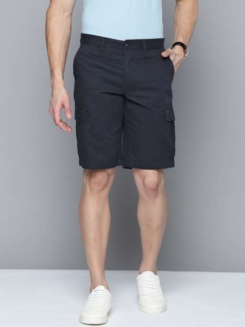 

Indian Terrain Men Navy Blue Regular Fit Mid-Rise Regular Shorts
