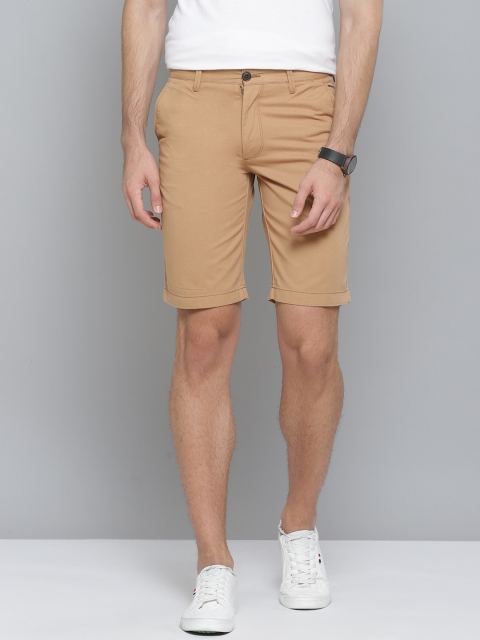 

Indian Terrain Men Brown Pure Cotton Solid Chino Shorts