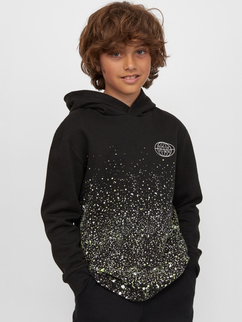 

H&M Boys Black & White Printed Hoodie
