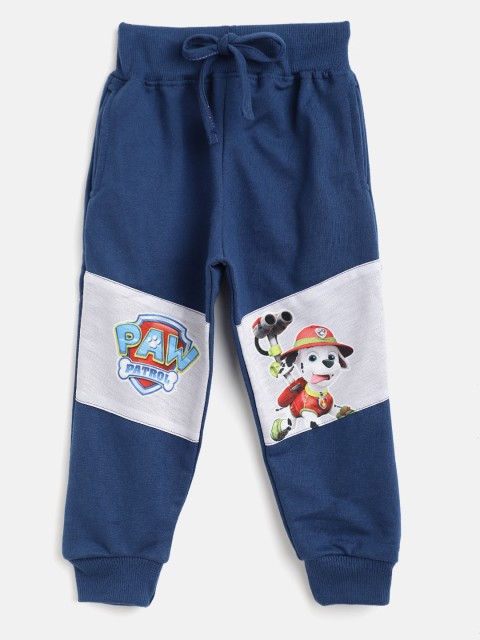 

Eteenz Boys Teal Blue & Grey Colourblocked Joggers with Paw Patrol Print Detail