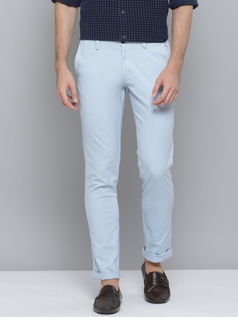 

Indian Terrain Men Blue Solid Brooklyn Slim Fit Chinos Trousers