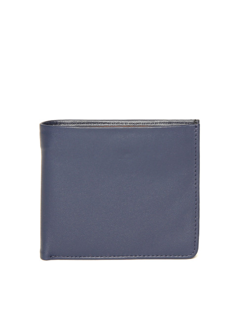 

Mast & Harbour Men Navy Genuine Leather Wallet, Navy blue
