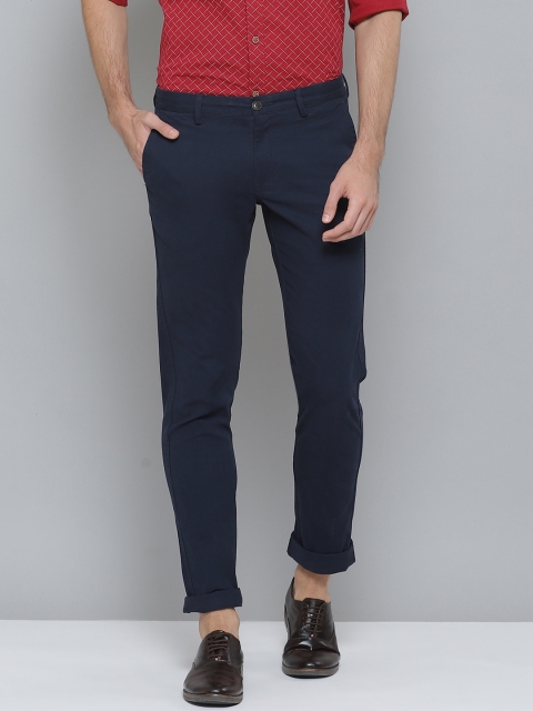 

Indian Terrain Men Navy Blue Slim Fit Chinos Trousers