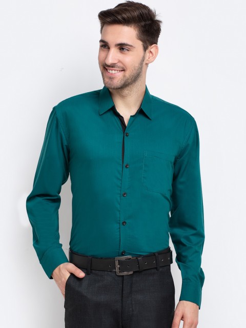 

JAINISH Men Teal Smart Opaque Formal Shirt