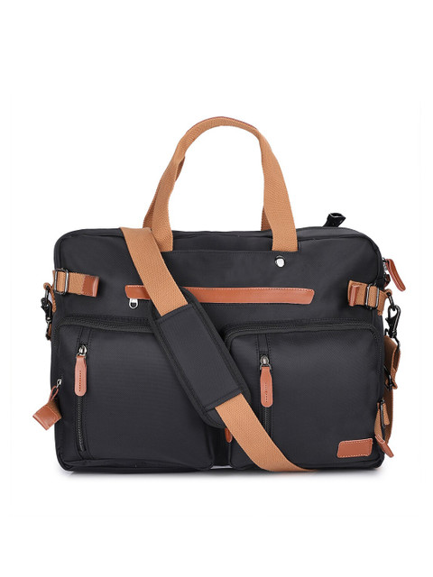 

CoolBELL Unisex Black & Tan Laptop Bag