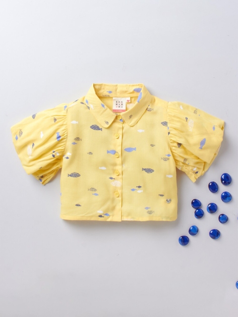 

Ed-a-Mamma Yellow Shirt Style Top