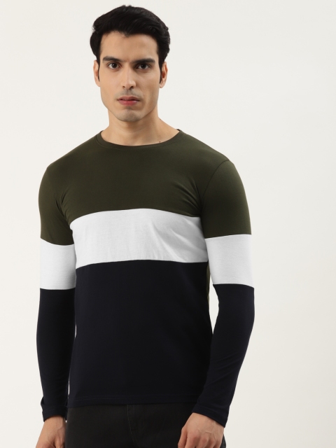 

GESPO Men Multicoloured Colourblocked T-shirt, Multi