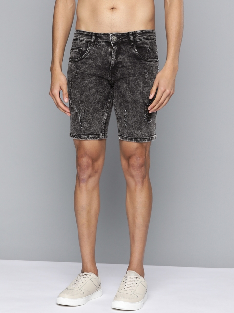 

Kook N Keech Men Charcoal Denim Shorts