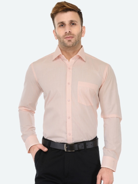 

RG DESIGNERS Men Peach-Coloured Slim Fit Opaque Casual Shirt